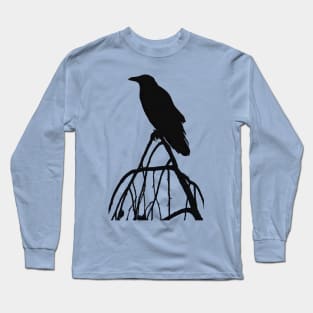 Silhouette of a crow Long Sleeve T-Shirt